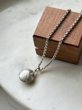 Load image into Gallery viewer, Etched Locket Sterling Silver Necklace 16”
