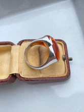Load image into Gallery viewer, Chunky Sterling Silver Orange Resin Heart Ring
