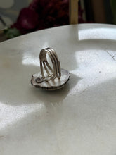 Load image into Gallery viewer, Yellow Larch Chunky Turquoise Sterling Silver Ring Size 13
