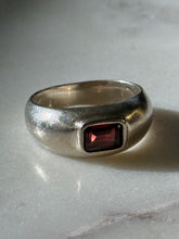 Load image into Gallery viewer, Vintage Garnet Sterling Silver Ring Size 8.75
