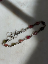 Load image into Gallery viewer, Tourmaline Sterling Silver Bracelet 7.25”
