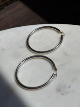Load image into Gallery viewer, Large Sterling Silver Tubular Hoops
