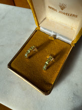 Load image into Gallery viewer, Peridot Gold Vermeil Mini Hoops
