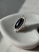Load image into Gallery viewer, Vintage Black Onyx Sterling Silver Ring Size 7.25
