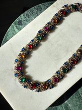Load image into Gallery viewer, Vintage 1980s Gripoix Style Cabochon Chunky Costume Necklace 18”
