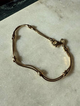 Load image into Gallery viewer, Italian Gold Vermeil X Bracelet 6.75”
