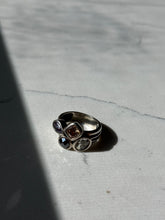 Load image into Gallery viewer, Multistone Sterling Silver Ring Size 8
