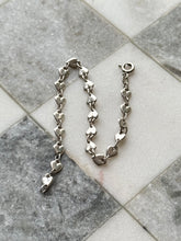 Load image into Gallery viewer, Heart Link Sterling Silver Bracelet 7.25”
