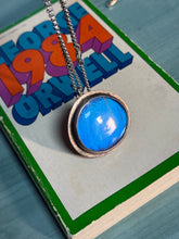 Load image into Gallery viewer, Vintage Blue Morpho Butterfly Sterling Silver Necklace 18”
