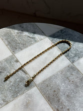 Load image into Gallery viewer, Light Tone Gold Vermeil Sterling Rope Bracelet 8.5”
