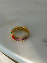Load image into Gallery viewer, Colorful Gold Vermeil Ring Size 11
