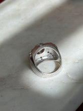 Load image into Gallery viewer, Chunky Pink Enamel Sterling Ring Size
