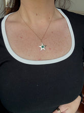 Load image into Gallery viewer, Malachite Inlay 14k Gold Star Pendant
