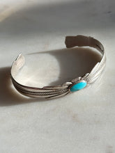 Load image into Gallery viewer, Vintage Turquoise Bell Sterling Silver Cuff Bracelet
