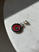 Load image into Gallery viewer, Vintage Pink Enamel Sterling Silver Pendant
