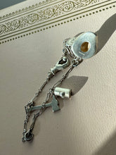 Load image into Gallery viewer, Vintage Sterling Silver Charm Bracelet 7”
