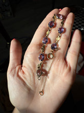 Load image into Gallery viewer, Amethyst 1/20 12k Gold Fill Bracelet 6.75”
