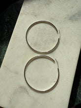 Load image into Gallery viewer, Extra Large Sterling Silver Hoops 2.75”
