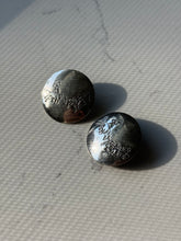 Load image into Gallery viewer, Vintage Bull Riding Sterling Silver Disc Earrings
