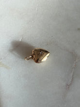 Load image into Gallery viewer, Starburst Diamond Mini Heart Charm 14k Gold
