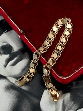 Load image into Gallery viewer, Mid-Century 14k Gold Chino Link Heart Bracelet
