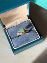 Load image into Gallery viewer, Simulated Opal Sterling Silver Ring Size 8.5
