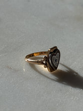 Load image into Gallery viewer, Vintage Enamel Heart Gold Ring Size 7
