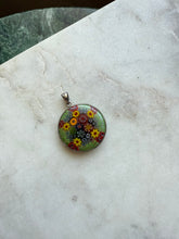 Load image into Gallery viewer, Flower Power Millefiori Sterling Silver Pendant
