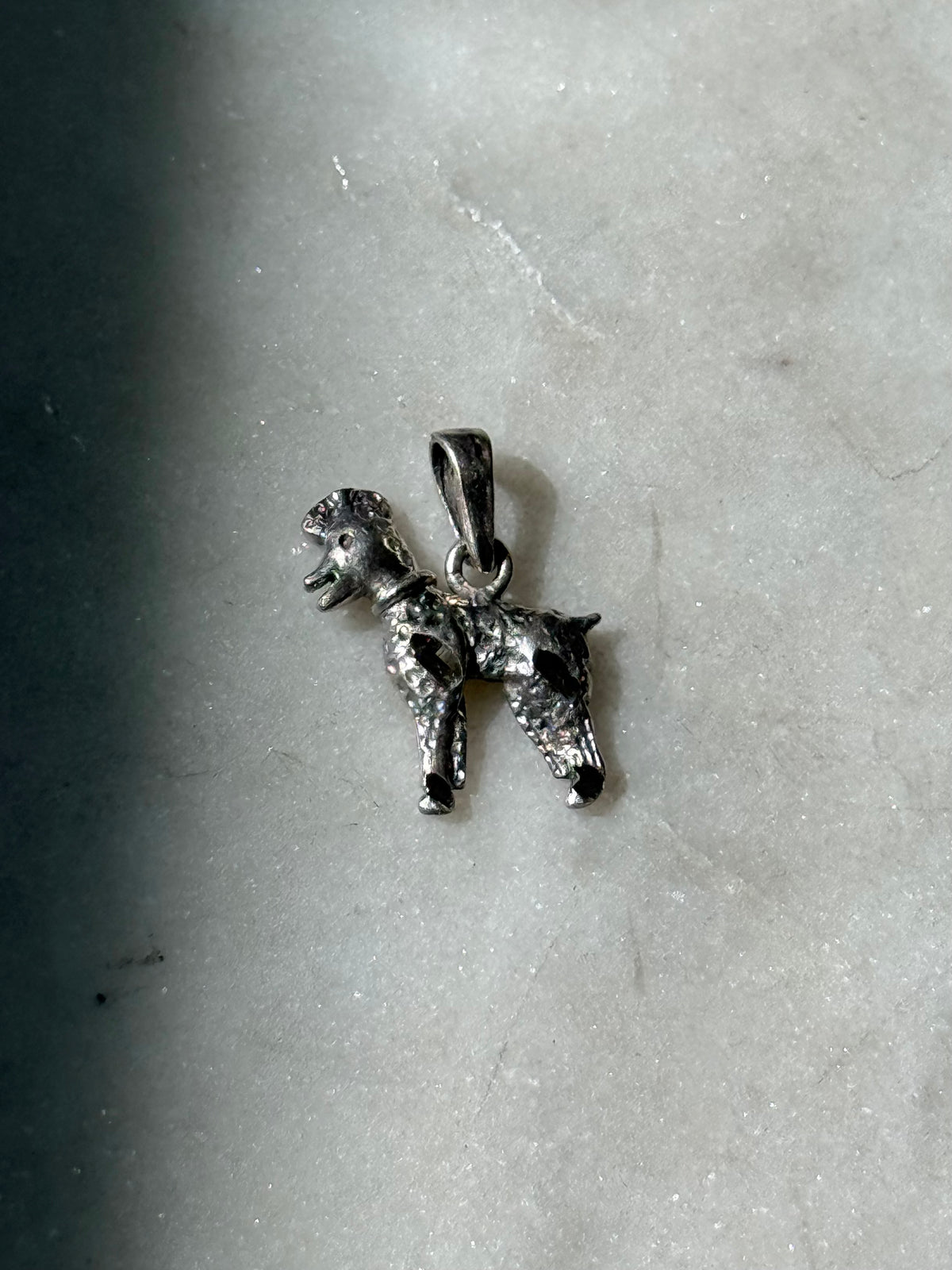 Vintage Poodle Sterling Silver Charm