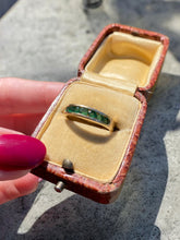 Load image into Gallery viewer, Channel Set Natural Emerald 14k Gold Ring
