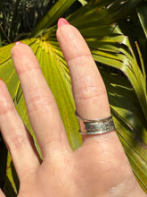 Load image into Gallery viewer, Elongated Sterling Silver Hammered Ring Size 8
