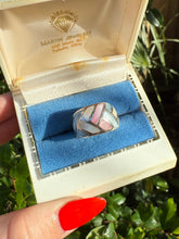 Load image into Gallery viewer, Multistone Inlay Dome Ring Sterling Silver Size 7
