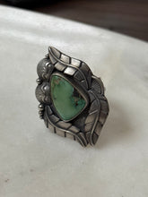 Load image into Gallery viewer, Yellow Larch Turquoise Sterling Silver Chunky Ring Size 9
