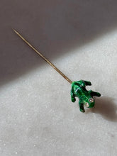 Load image into Gallery viewer, Victorian Enamel Frog 14k Gold Stick Pin
