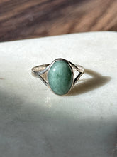 Load image into Gallery viewer, Jade Sterling Silver Ring Size 9.5
