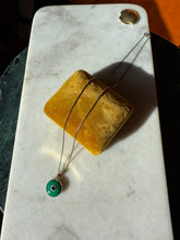 Load image into Gallery viewer, Green Evil Eye Protection Sterling Silver Necklace 17”
