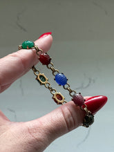 Load image into Gallery viewer, Vintage 1/20 12k Gold Fill Scarab Beetle Bracelet 6.75”
