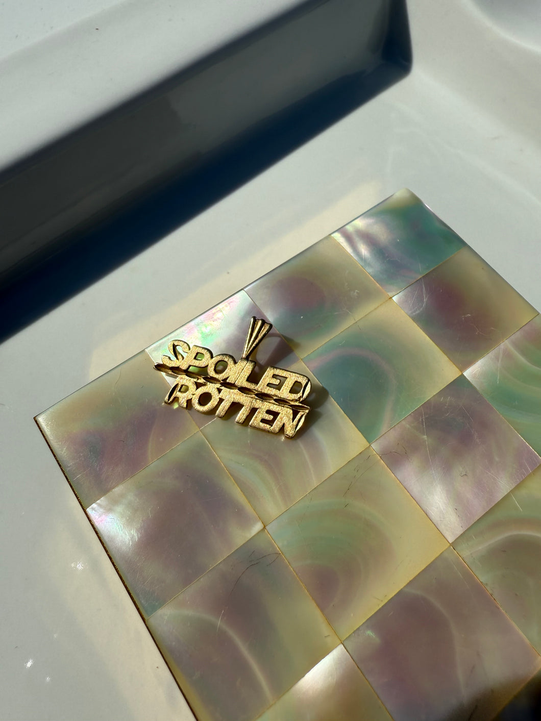 Spoiled Rotten Michael Anthony 1980s 14k Yellow Gold Pendant