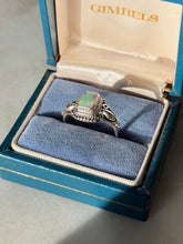 Load image into Gallery viewer, Simulated Opal Sterling Silver Ring Size 8.5
