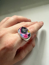 Load image into Gallery viewer, Chunky Sterling Silver Flower Ring Size 7
