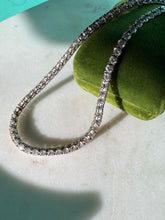 Load image into Gallery viewer, CZ Sterling Silver Tennis Chain Necklace 18”
