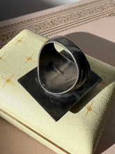 Load image into Gallery viewer, Mosaic Inlay Sterling Silver Chunky Ring Size 11.5

