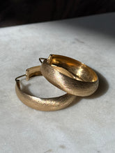 Load image into Gallery viewer, Large Vintage 18k Yellow Gold Hoop Earrings
