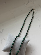 Load image into Gallery viewer, Malachite Sterling Silver Beaded Necklace
