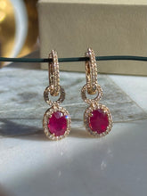 Load image into Gallery viewer, Vintage BH 14k Yellow Gold Dangle Hoop Earrings

