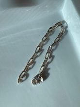 Load image into Gallery viewer, Paperclip Link Sterling Silver Bracelet 7.5”
