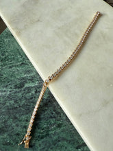 Load image into Gallery viewer, Gold Vermeil CZ Tennis Bracelet 7.75”
