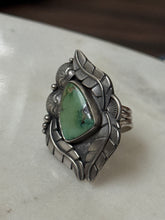 Load image into Gallery viewer, Yellow Larch Turquoise Sterling Silver Chunky Ring Size 9
