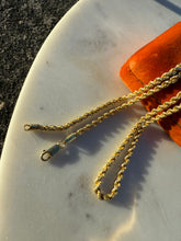 Load image into Gallery viewer, Vintage Rope Chain Gold Vermeil Necklace 24”
