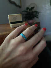 Load image into Gallery viewer, Turquoise Inlay Sterling Silver Band Ring
